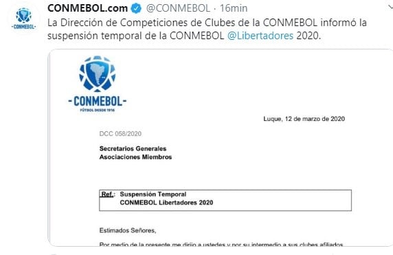 (Twitter: @CONMEBOL)