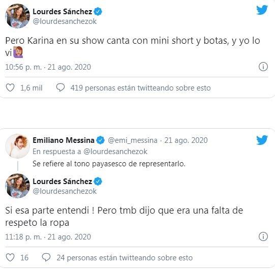 Lourdes Sánchez cruzó a Karina por su devolución