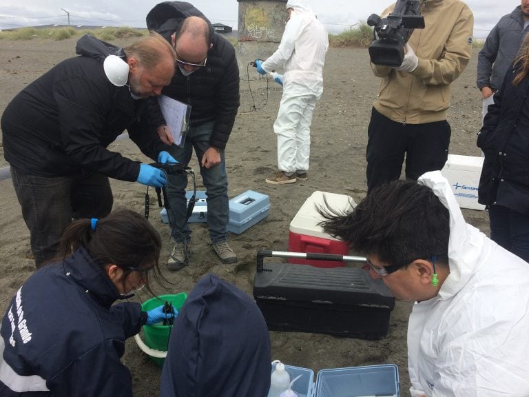 Inspección en planta cloacal de Río Grande