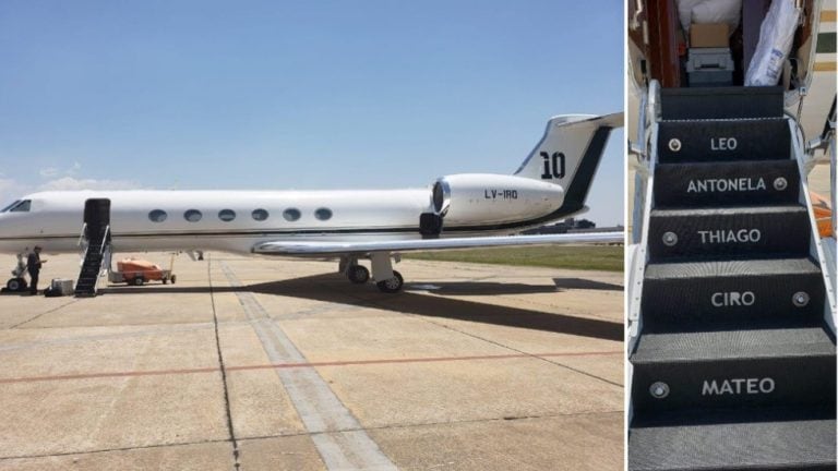 Así es el avión de Messi en su interior.