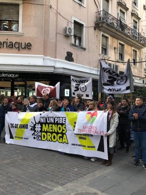 Marcha Ni un Pibe Menos por la Droga en Rosario