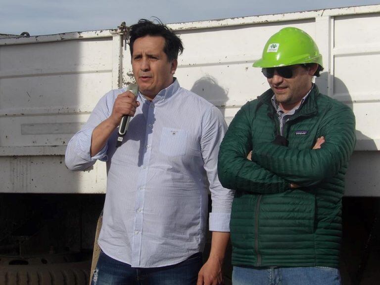 inicio obra de garita acceso a Las Heras