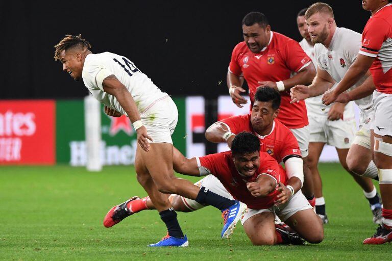 Inglaterra venció 35-3 a Tonga (Foto: AFP).