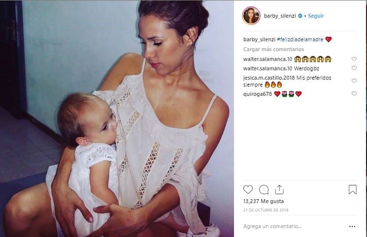 Barby Silenzi contó que todavía le da la teta a Elena y generó revuelo en las redes