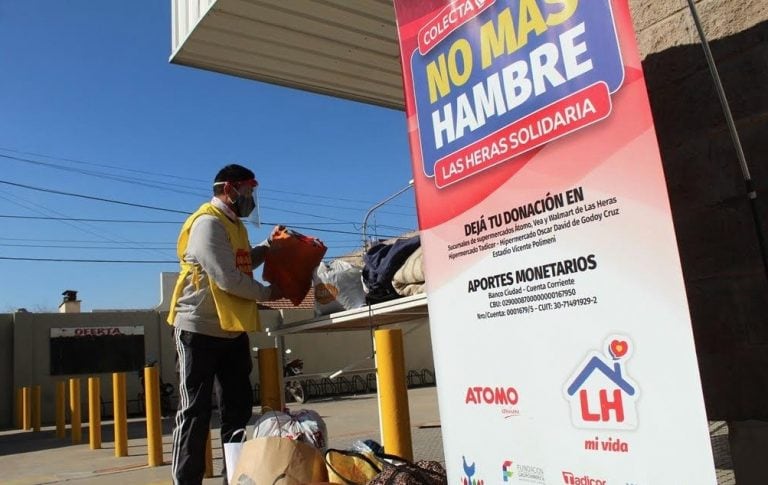 En Las Heras continúan con la campaña solidaria.