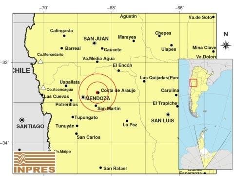 Tembló en la provincia de Mendoza