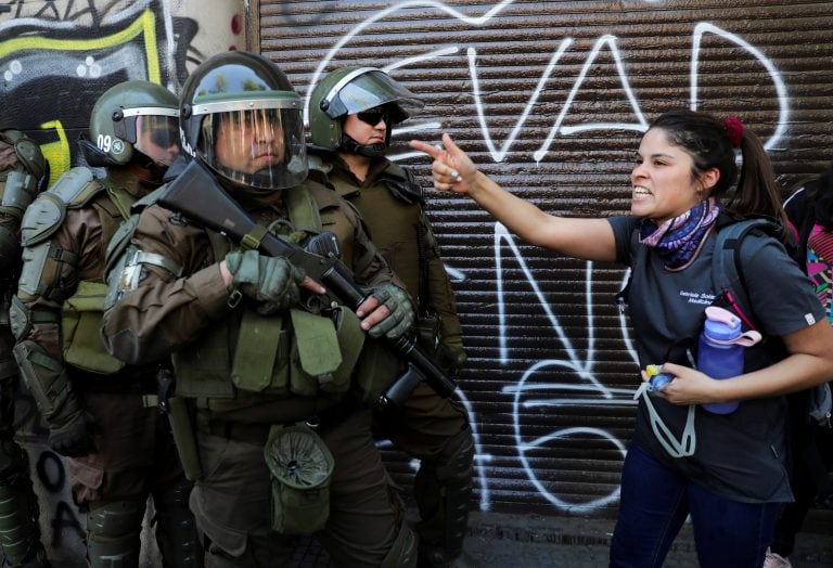 Represión en Chile.