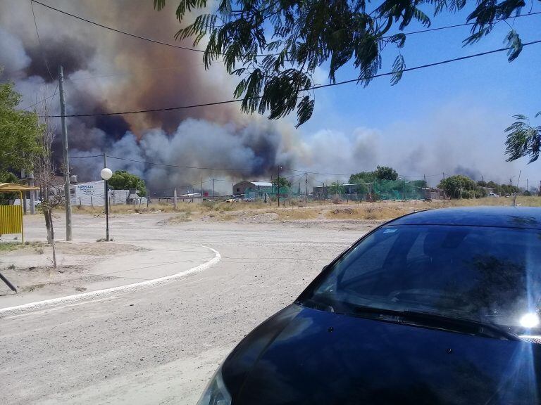 Preocupante incendio en Las Grutas: evacuaron a los vecinos