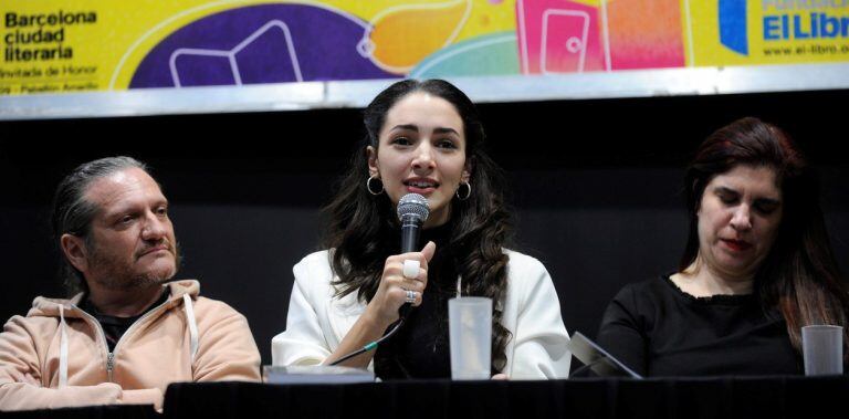 Thelma Fardin en la presentación de su libro (Foto: Juano Tesone, Clarín)