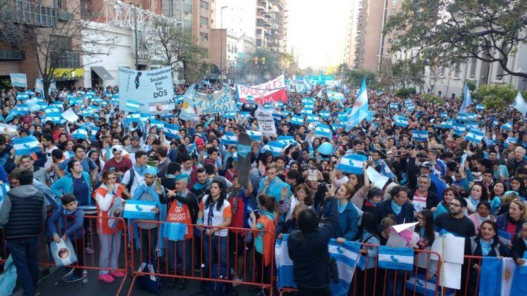 Marcha pro vida en Córdoba.