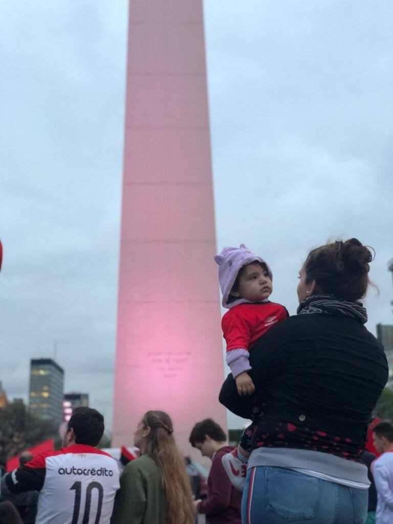 Banderazo en el Obelisco.