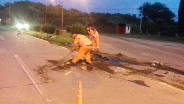 El accidente ocurrió el viernes por la mañana. Foto: Policía de San Luis.