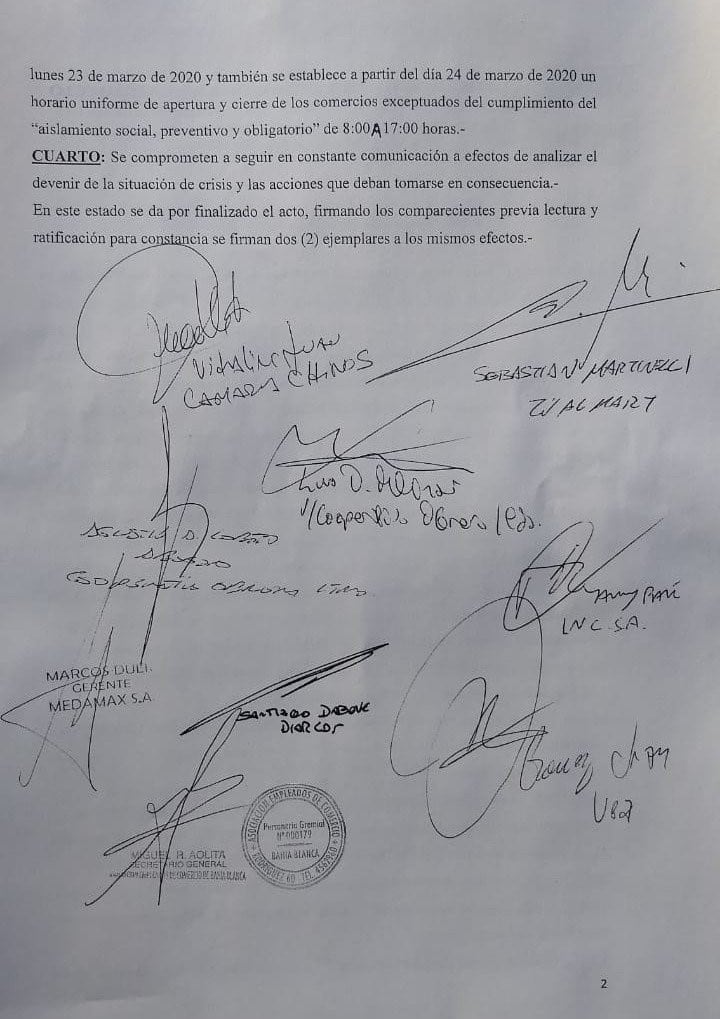 Acta firmada por la AEC