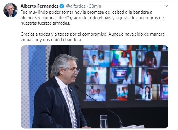 Promesa a la bandera de chicos de todo el país (Twitter)