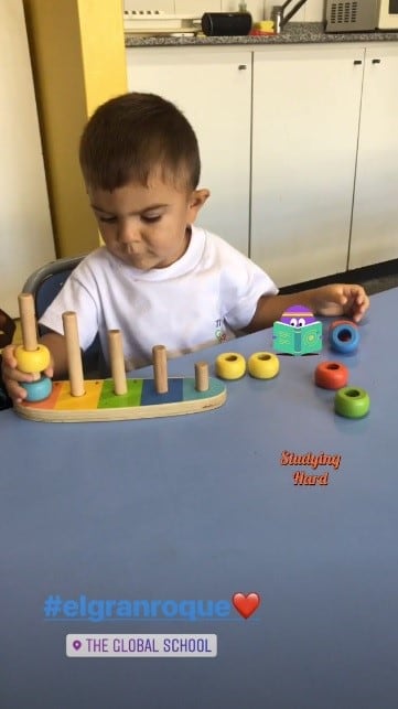 Granata y su pareja Leo Squarzon compartieron fotos del primer día de clases del pequeño Roque. (Instagram)