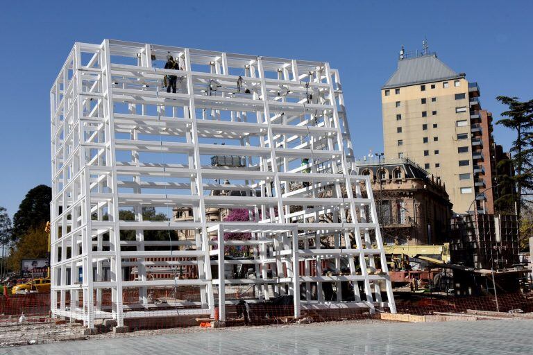 Avanzan las obras en Plaza España.