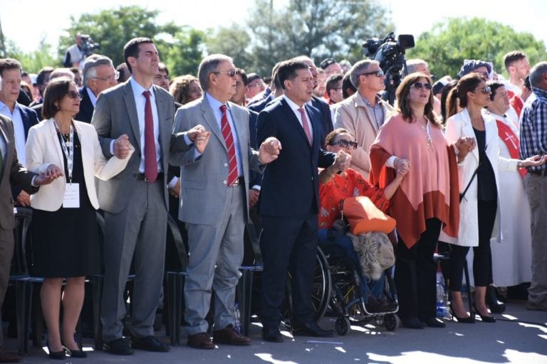 Michetti, Schiaretti, Urtubey, Corpacci, Casas en la beatificación de Martires Riojanos