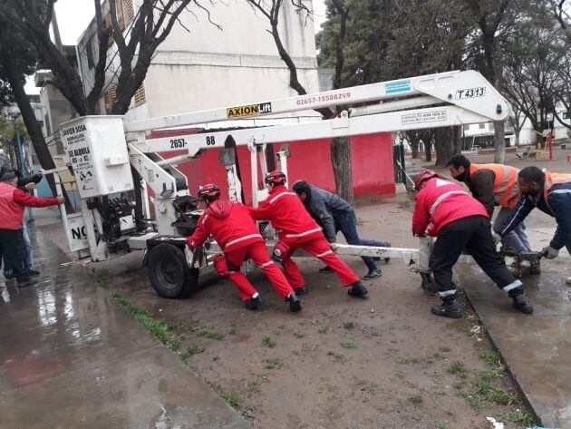 Temporal de viento en Villa Mercedes, San Luis.