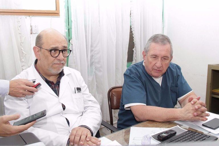 Los médicos Roberto Schwartz y Fernando Romero.