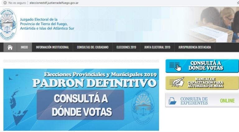 Padrón Electoral Tierra del Fuego