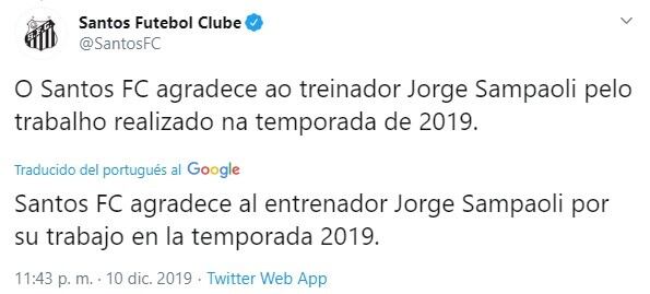 (Twitter: @SantosFC)