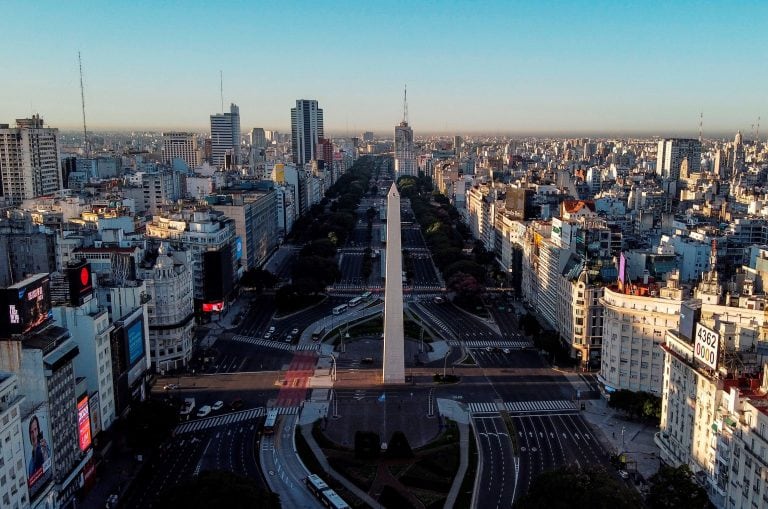 El Centro porteño vacío: una imagen destacada de la cuarentena.