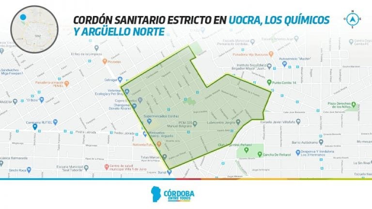 Cordón sanitario en barrio UOCRA.