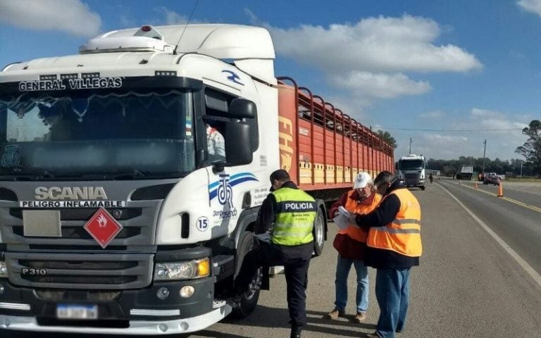 El Senasa continúa controlando la carga de camiones en rutas nacionales para proteger a los consumidores