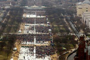 Attendees partake in the inauguration ceremonies to swear in Donald Trump as the 45th president of the United States at the U.S. Capitol in Washington, U.S., January 20, 2017.  REUTERS/Lucas Jackson