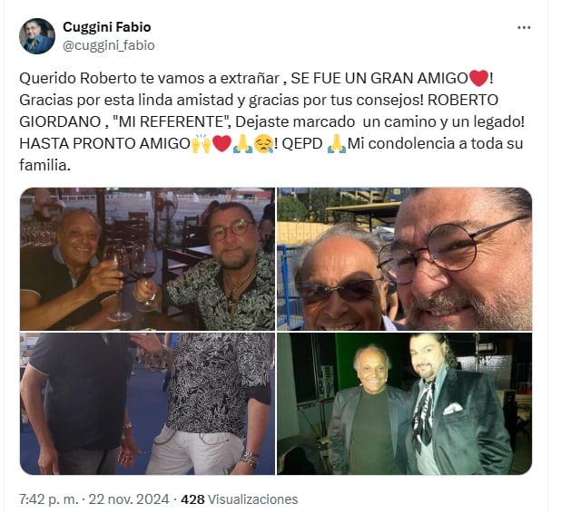 El recuerdo de Fabio Cuggini