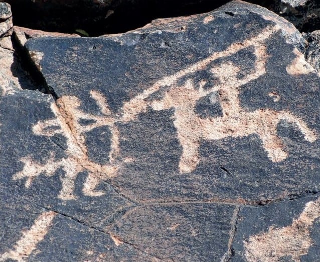 Una de las imágenes expuestas en la exposición "Quebrada de Humahuaca: arte en el paisaje. Narrativas e imágenes de sociedades agro-pastoriles en los Andes de Argentina".