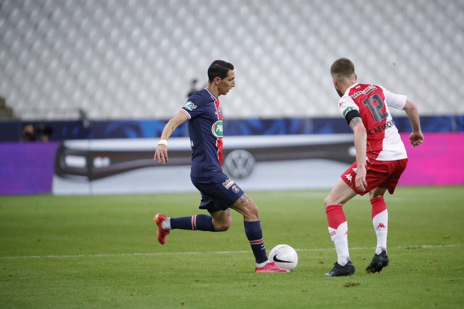 Ángel Di María jugando en el PSG.