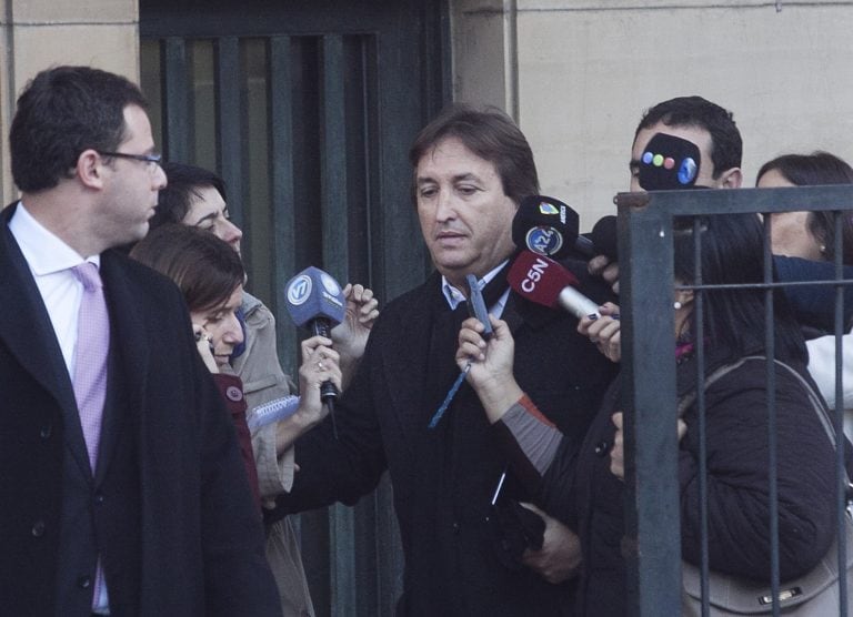 José María Nuñez Carmona, el exsocio del exvicepresidente Amado Boudou, saliendo de Comodoro Py. (DYN)