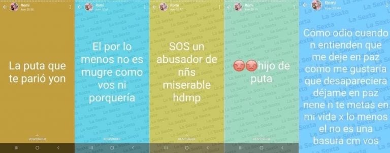 Estados de Whatsapp de Romina Roda. Crédito: La Sexta