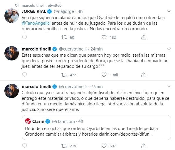 Marcelo Tinelli se defendió en las redes sociales. (Twitter/@cuervotinelli)