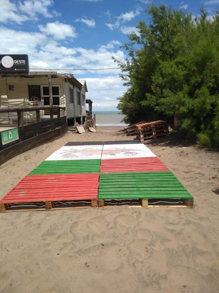 Las rampas fueron hechas por internos de la Unidad 4 de Bahía Blanca