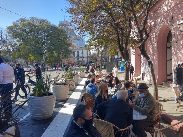 Así quedó la "gran manzana" en la zona de la plaza San Martín.