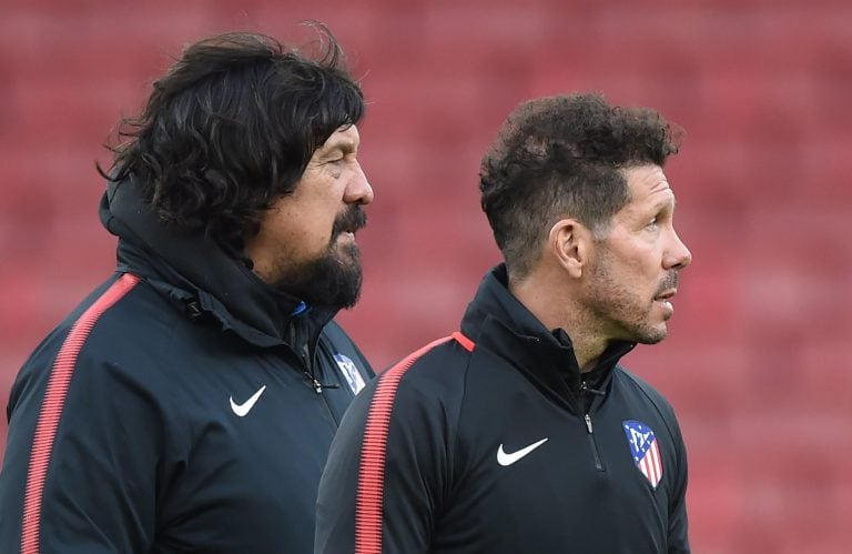 Burgos es el entrenador de arqueros del equipo de Simeone