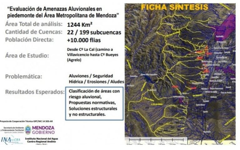 Las zonas rojas que serán evaluadas para determinar cuáles son las viviendas ubicadas en zonas de peligro.