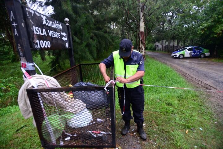 La entrada de ingreso al Complejo Xanadú, donde murió Natacha Jaitt. (Foto: Luciano Thieberge).