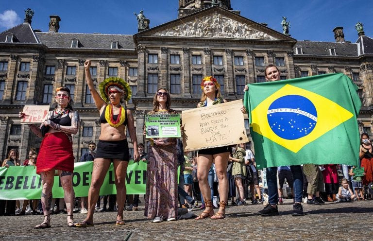 Protesta en Ámsterdam, Holanda. (EFE)