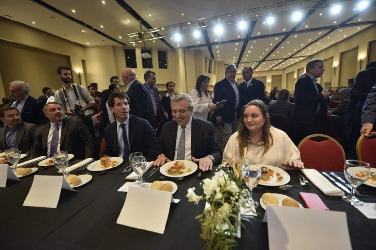 Alberto Fernández en la Fundación Mediterránea en Córdoba.