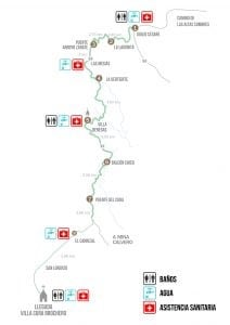 Mapa del recorrido del Camino del Peregrino.