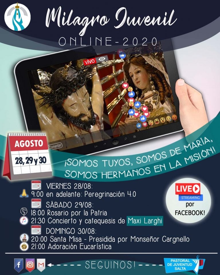 Se acerca el Milagro Juvenil 2020 (Facebook Patronal de Juventud Salta)