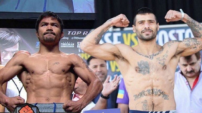 Pacquiao-Matthysse en la presentación del combate.