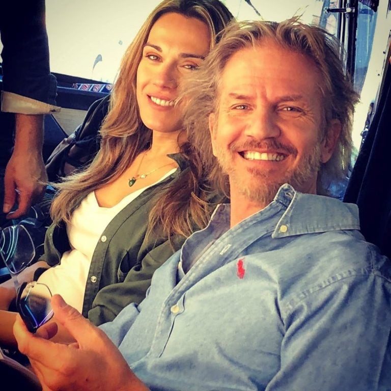 Facundo Arana y Mariana Genesio Peña en el set de "Pequeña Victoria" (Foto: Instagram/ @facundoaranatagle)