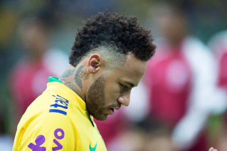 Neymar disputando un amistoso ante Catar previo a su lesión. Foto: EFE/Joédson Alves