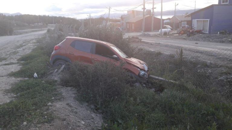 Accidente vial en Ushuaia.