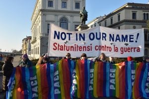 American citizens take part in Women's March in front of the US Consulate in Florence, Italy, 21 January 2017. Rallies in over 30 countries around the world are expected to take place following the inauguration of US President Donald J. Trump. ANSA/ MAURI