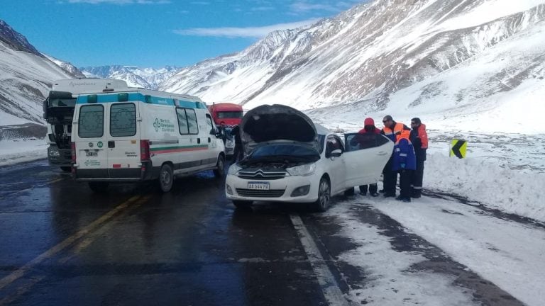 El accidente sucedió entre Horcones y la curva de la Soberanía. Foto: prensa Gendarmería.